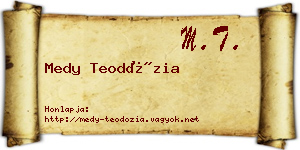 Medy Teodózia névjegykártya